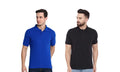 Men's Polo T-shirt Solid Polo Neck Polly Cotton (Pack of 2)